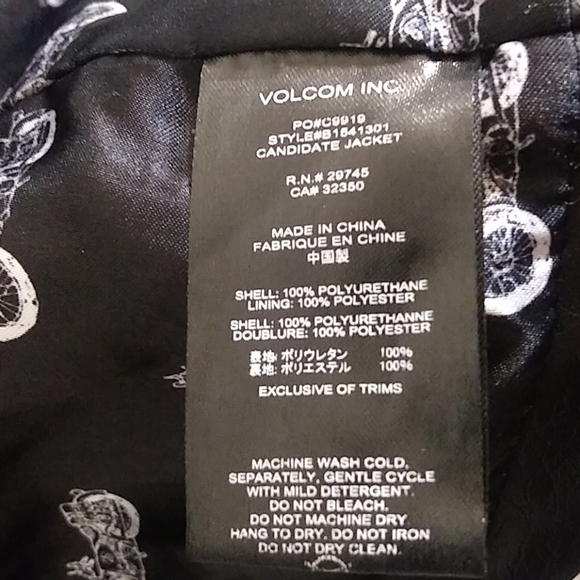 Volcom Faux Leather Women's Jacket - Picture 2 of 4